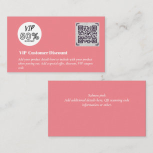 Carte D'accompagnement Créer des codes QR de remise VIP client