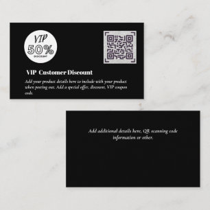 Carte D'accompagnement Créer des codes QR de remise VIP client