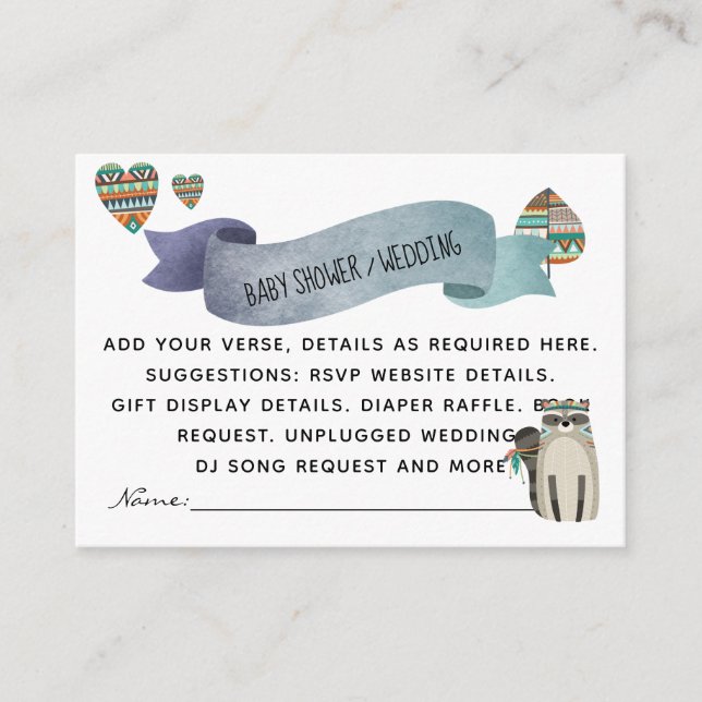 Carte D'accompagnement Créer des insertions d'événements - Animaux de boi (Devant)