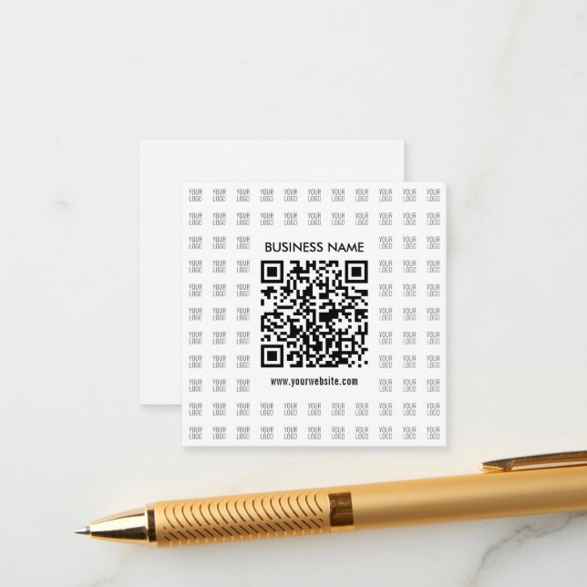 Carte D'accompagnement Créer instantanément du code QR scannable et du Mo (Devant/Arrière en situation)