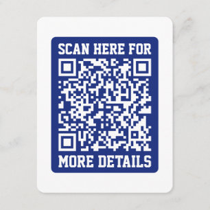 Carte D'accompagnement Créer un code QR analysable   Bleu marine (modifia