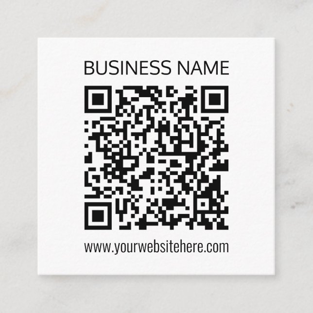 Carte D'accompagnement Créer un code QR d'entreprise Texte instantané et  (Devant)