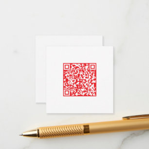 Carte D'accompagnement Créer un code QR rouge numérisable (modifiable)