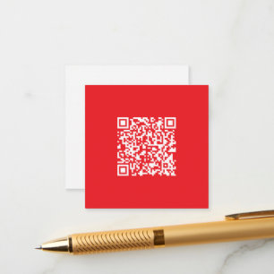 Carte D'accompagnement Créer un code QR rouge numérisable (modifiable)