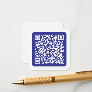 Carte D'accompagnement Créer un code QR scannable   Bleu foncé modifiable