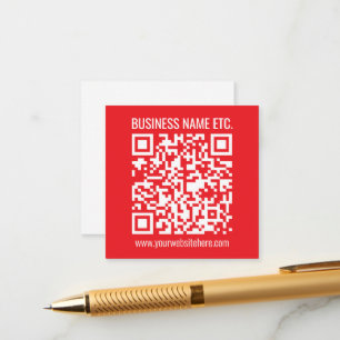 Carte D'accompagnement Créez instantanément votre propre code QR   Rouge 