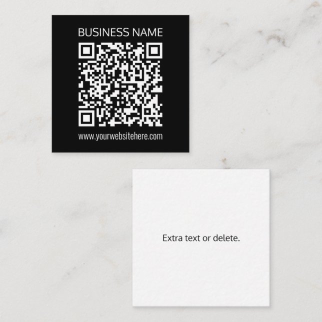 Carte D'accompagnement Créez un code QR instantanément avec l'URL de votr (Devant / Derrière)