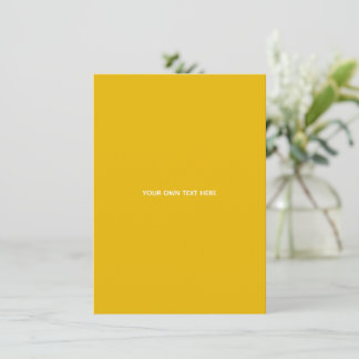 Carte D'accompagnement Créez Votre Propre Conception Personnalisée Jaune