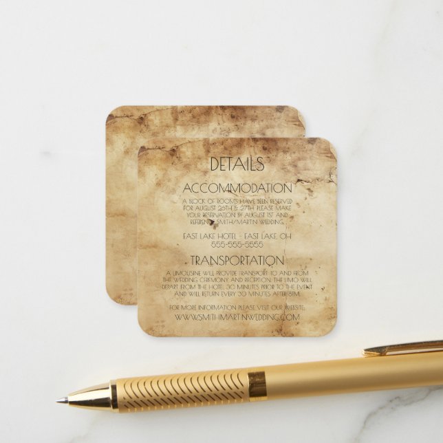 Carte D'accompagnement Créez votre propre papier Sepia personnalisé (Devant/Arrière en situation)