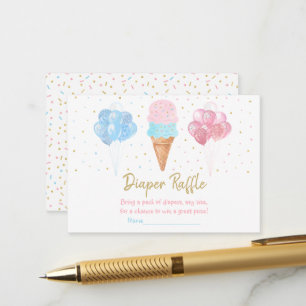 Carte D'accompagnement Crème de glace Genre Révéler Déchets Raffle