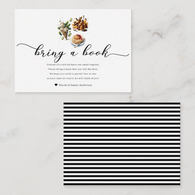 Carte D'accompagnement Crème glacée et sachets Bizarres Cravings Apportez (Devant / Derrière)