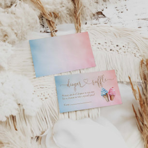 Carte D'accompagnement Crème glacée Genre Reveiller Déchets Raffle