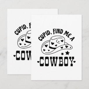 Carte D'accompagnement Cupid Me Trouve Un Cowboy Occidental