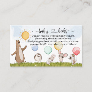 Carte D'accompagnement Cute Animaux Baby shower I Anniversaire Demande de