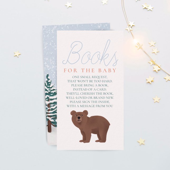 Carte D'accompagnement Cute Baby Bear Livres d'hiver pour bébé (Créateur téléchargé)