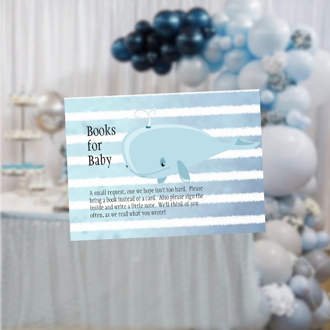 Carte D'accompagnement Cute Baby Blue Whale Livres pour bébé (Créateur téléchargé)