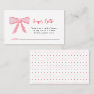 Carte D'accompagnement Cute Baby shower arc rose Refus de couche