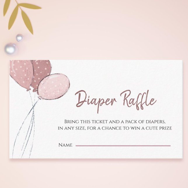 Carte D'accompagnement Cute Baby shower rose Déchets Raffin (Créateur téléchargé)