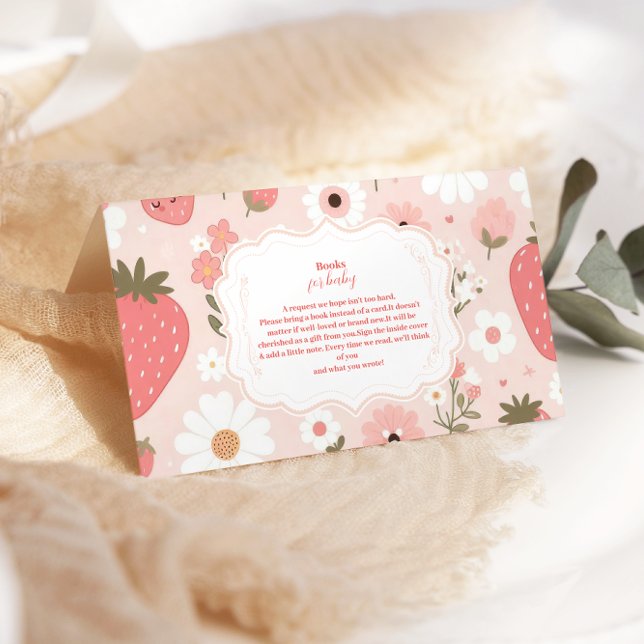 Carte D'accompagnement Cute Berry Sweet Rose Coquette Livres pour bébé (Créateur téléchargé)