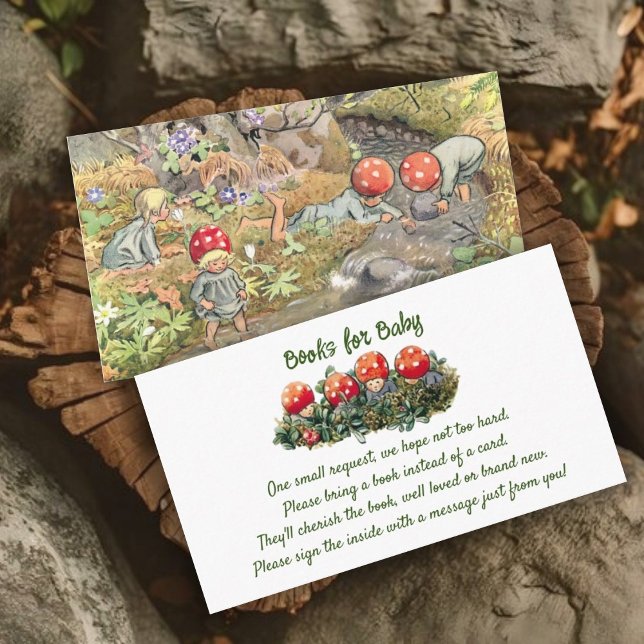 Carte D'accompagnement Cute Champignons Woodland Baby shower Demande de r (Créateur téléchargé)