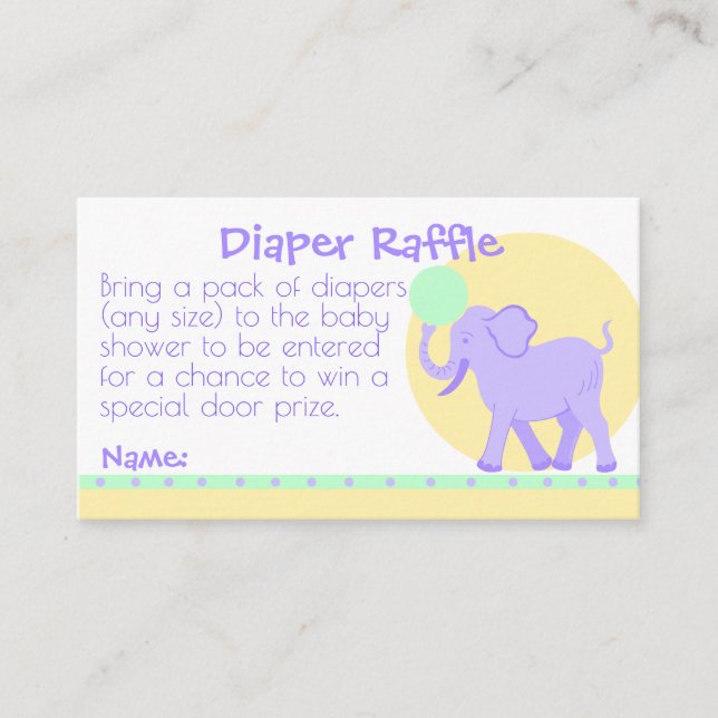 Carte D'accompagnement Cute Circus Neutre Baby shower Déchets Raffle (Devant)