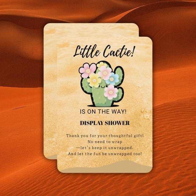 Carte D'accompagnement Cute Floral Little Cuctie Kawaii Baby shower (Créateur téléchargé)