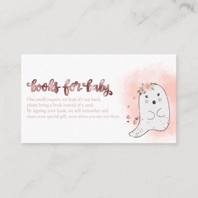 Carte D'accompagnement Cute Ghost Halloween Baby showers Livres Pour Bébé (Devant)