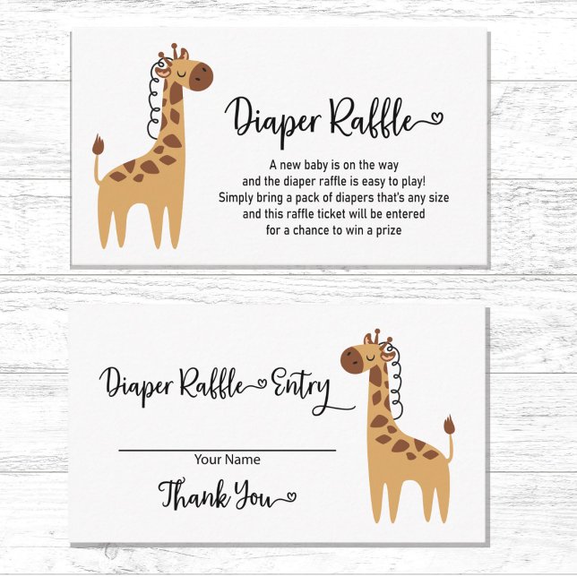 Carte D'accompagnement Cute Giraffe Safari Baby shower de carafe de couch (Créateur téléchargé)