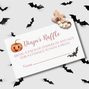 Carte D'accompagnement Cute Halloween Baby shower Déchets Raffle