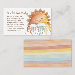 Carte D'accompagnement Cute Happy Sunshine Livres pour Baby shower bébé