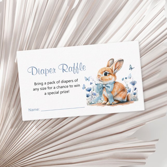 Carte D'accompagnement Cute Little Rabbit Refle Baby shower Garçon (Créateur téléchargé)