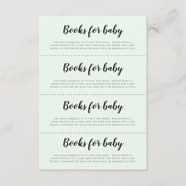 Carte D'accompagnement Cute ours Baby shower Livres pour bébé demande (Devant)