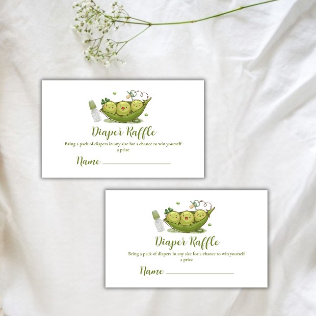 Carte D'accompagnement Cute Pacifier Pois doux Baby shower de raffe (Cute Pacifier Sweet Pea Diaper Raffle Baby Shower Enclosure Card)