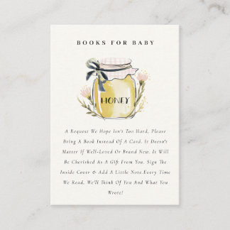 Carte D'accompagnement Cute Pastel  Honey Jar Books For Baby Shower