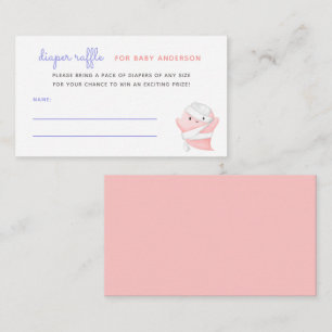 Carte D'accompagnement Cute rose Fantôme Mummie Baby shower Déchets Raffi
