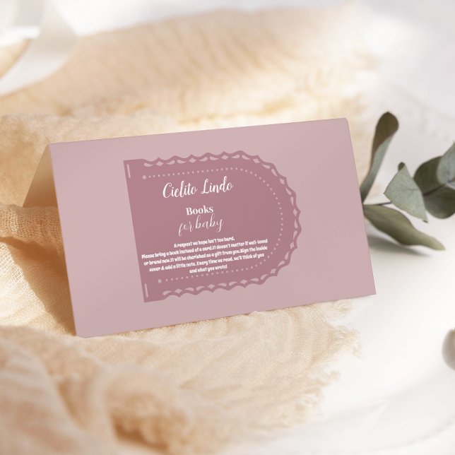 Carte D'accompagnement Cute Rose Mexicaine Cielito Lindo Livres pour bébé (Créateur téléchargé)
