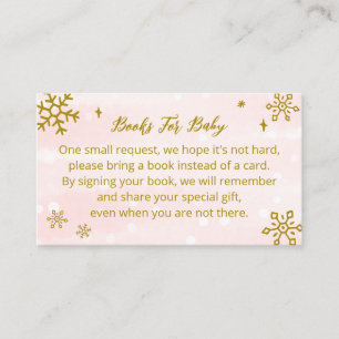 Carte D'accompagnement Cute Snowflakes Baby showers Livres Pour Bébé