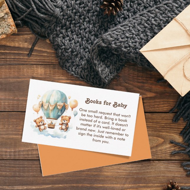 Carte D'accompagnement Cute Teddy Bear Twins baby shower Livres pour bébé (Créateur téléchargé)