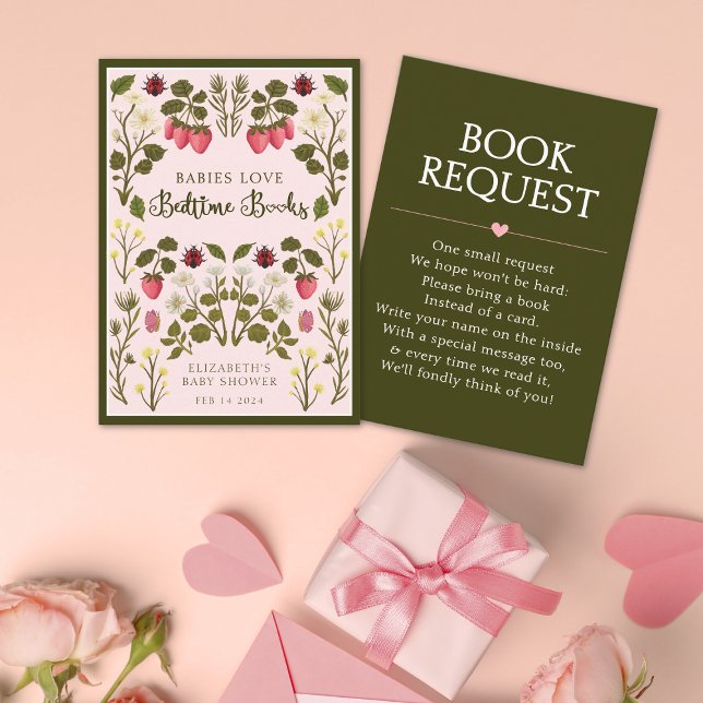 Carte D'accompagnement Cute Valentine's Day Books for Baby shower Request (Créateur téléchargé)