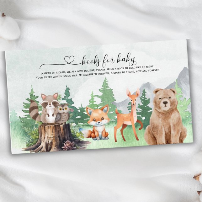 Carte D'accompagnement Cute Woodland Animals Livres pour bébé (Créateur téléchargé)