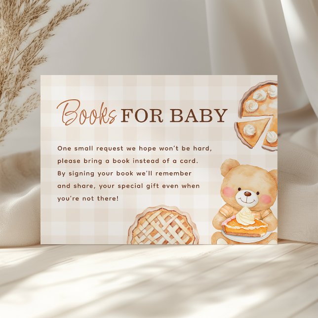 Carte D'accompagnement Cutie Pie En vichy Fall Baby showers Livres pour b (Créateur téléchargé)
