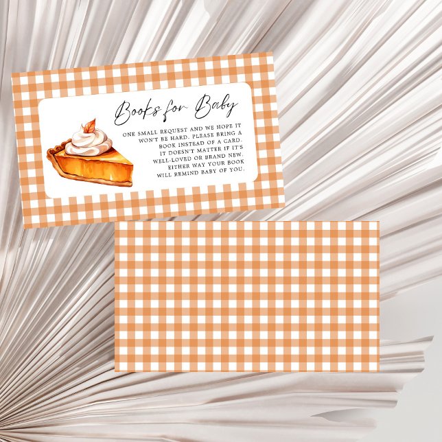 Carte D'accompagnement Cutie Pie GinghamFall Baby showers Livres pour béb (Créateur téléchargé)