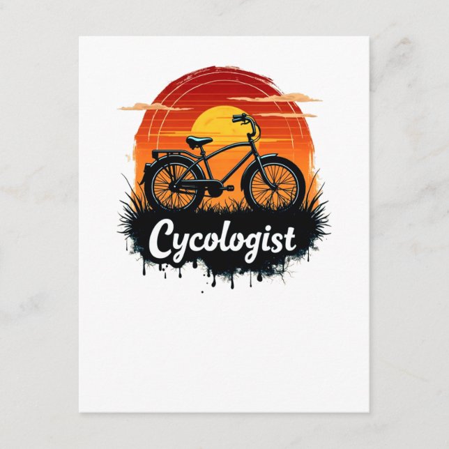 Carte D'accompagnement Cycologiste Aventure à vélo : Tir graphique au cou (Devant)