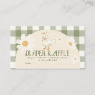Carte D'accompagnement Daisy Green Goose Baby shower Daisy Raffle