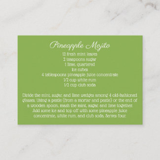Carte D'accompagnement Daisy Green Mariage Signature Boire Recette de