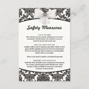 Carte D'accompagnement Damask Elegance Mariage Mesures de sécurité