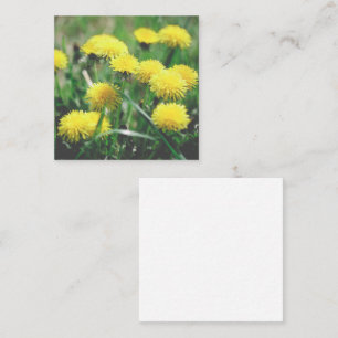 Carte D'accompagnement Dandelion Fleurs Dandelions Jaune Vert