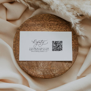 Carte D'accompagnement DARCY Simple Black White QR Code Cadeau Registre