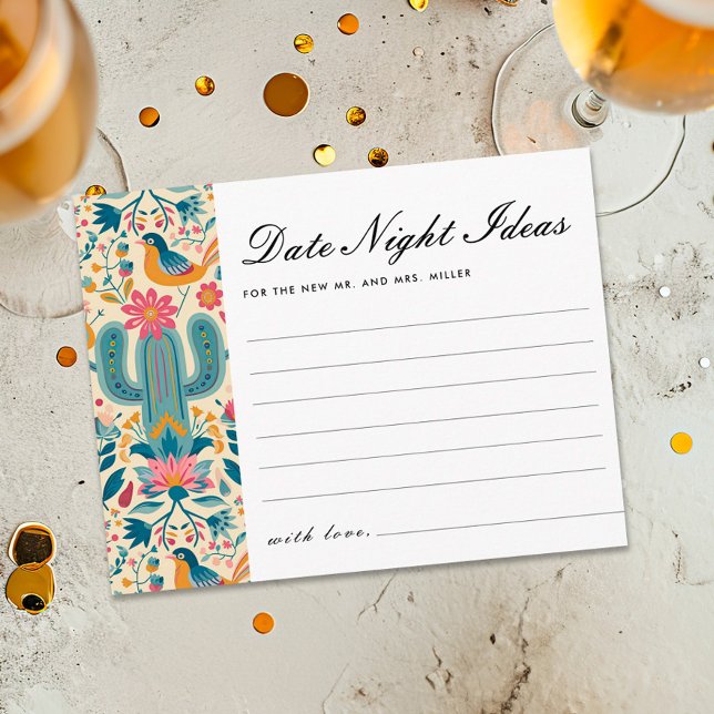 Carte D'accompagnement Date Nuit Idées Mexicaine Fiesta Fête des mariées (Créateur téléchargé)