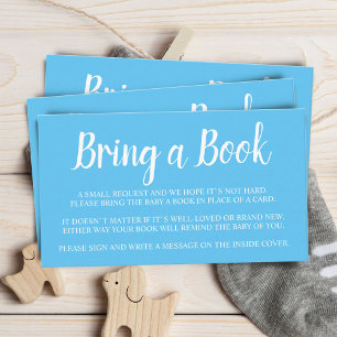 Carte d'accompagnement de Baby Shower Bleue pour A